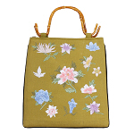 Tasche Leinen, Bambushenkel, Handtaschen, Asiatisch, 6595